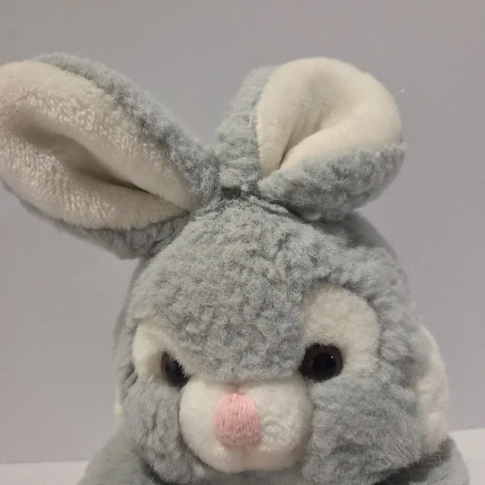 Maison Blanche Mr Bingle Bunny 12” Plush Stuffed Animal Gray Rabbit 80s Vintage